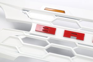 Ford Bronco Custom Grille - Sport Style w/ LED Lights - Gloss White Finish Ford Bronco Custom Grille - Sport Style w/ LED Lights - Gloss White Finish